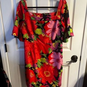Trina Turk floral fitted dress